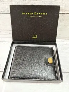 【訳あり】dunhill ２つ折り　財布　ブラック　メンズ