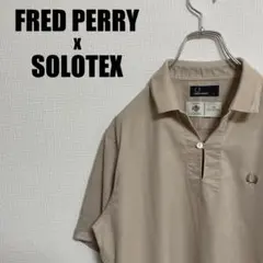 FRED PERRY SOLOTEXスキッパーシャツLフレッドペリー麻リネンポロのサムネイル