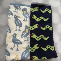 フェイスタオルセット ハシビロコウとヘビ