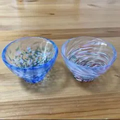【新品未使用】ガラス製お猪口2個セット。