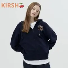 KIRSH キルシーチェリーフーディー ジップアップ ジャンパー　ネイビーのサムネイル