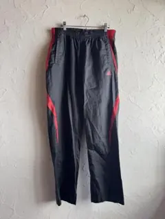 adidas ジャージ 黒/赤 ウエストゴム