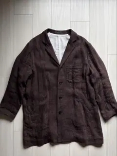 美品✨45R 近年 リネン908サファリSHIRT R刺繍 焦茶 M 現行タグ 美品✨45R 近年 リネン908サファリSHIRT R刺繍 焦茶 M 洗える - メルカリ