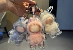 【新品未使用】LABUBU ラブブ イニシャル クリアケース　　3個セット