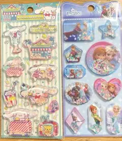 シナモン　アナと雪の女王　水シール　2枚set
