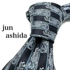 【極美品】jun ashida ネクタイ 綺麗め ゴージャス シルバー お洒落