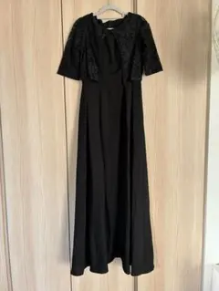 レースボレロ付きブラックロングドレス