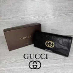 極美品　GUCCI グッチ　長財布　二つ折り　レザー　S011