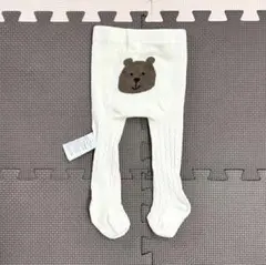 【新品】babyGap くまさんタイツ アイボリー 70cm