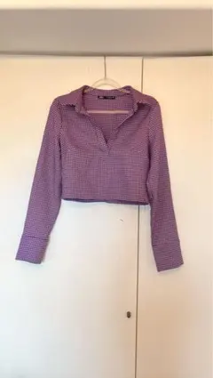 【ZARA クロップドシャツ】