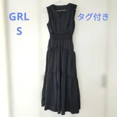 GRL グレイル ノースリーブ ロングワンピース ダークネイビー