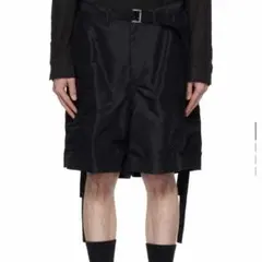 SACAI Black Nylon Twill Shorts size 4のサムネイル