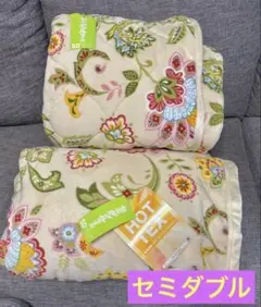 未使用　大津毛織（株）　HOT TEX 敷パッド&毛布セット　セミダブル