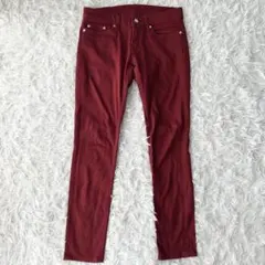 スキニーパンツ　赤　jouer aux echecs