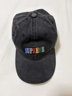SUPREME カラフル刺繍 ブラックキャップ