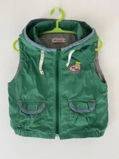 ミキハウス ベビーベスト グリーン 80サイズ