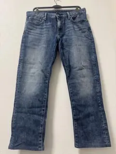 UNIQLO JEANS スリムストレート デニム 34インチ カイハラ