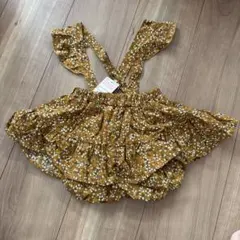 新品　花柄　ロンパース　かぼちゃパンツ　スカンツ　ショートパンツ　80cmのサムネイル