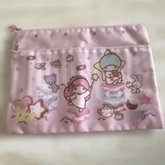 サンリオ 窓付きフェイス型ポーチ キキララ リトルツインスターズ 新品