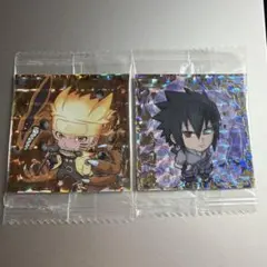 NARUTOウエハースシール　ナルト　サスケ　CR