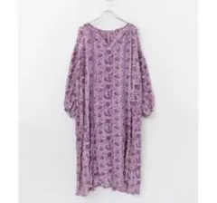 アーバンリサーチサニーレーベル オリエンタルフラワーエアリーワンピース 紫 F