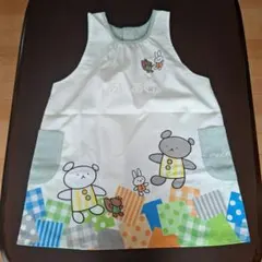 エプロン　こぐまちゃん　F　コーデュロイ×グリーン　学研　保育士