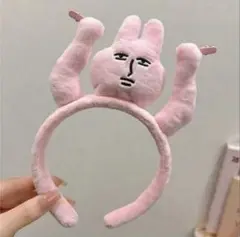 ピンクうさぎ耳カチューシャ 2個セットのサムネイル