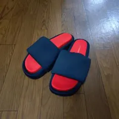 Y-3 ワイスリー　ブラック/レッド スライドサンダル