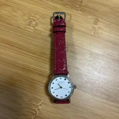 C.ROUAN 赤レザー アナログ時計