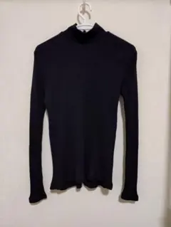 もりのがっこう　コットンニット　ハイネック　　ブラック　黒　美品