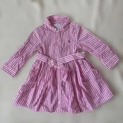 Ralph Lauren ピンクストライプ ワンピース 9M ブルマ付き