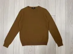 【美品】UNIQLO100%cashmereカシミアクルーネックセーター　L