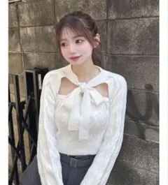 Darichケーブルアンサンブルニットトップス