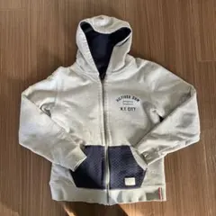 TOMMY HILFIGER DNM グレー リバーシブルフルジップパーカー