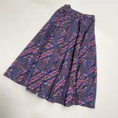 美品　MICHEL Beaudouin リバティ　フレアロングスカート