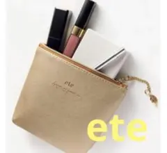 ete エテ　ポーチ　付録　ゴールド