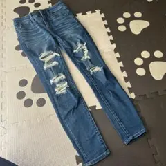 アメリカンイーグル　ダメージスキニーデニム　2SHORT