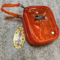 平成レトロ　バッドばつ丸 クリアポーチ オレンジ レトロ サンリオ