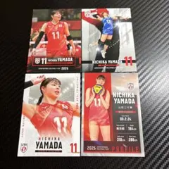 山田二千華 バレーボール女子日本代表 トレーディングカード 4枚セット
