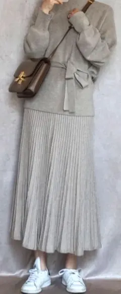 【Mila Owen】ボトルネック畦編みニットセットアップ