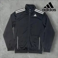adidas トラックジャケット ジャージ 上メンズ 黒 薄手 M
