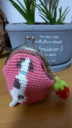 ハンドメイド　がま口ポーチ　小物入れ　小銭入れ