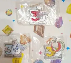 ポケモン 30周年 メタルチャームマスコット 3種セット