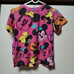 ミニー・ミッキー プリント Tシャツ