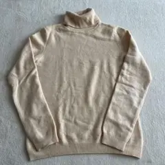 UNIQLO カシミア100％タートルネックセーター ベージュ Mサイズ