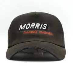 MORRIS モリス レーシング エンジン 刺繍 キャップ 雰囲気系 ブラック