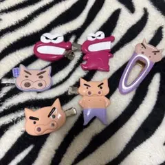 【最終お値下げ】　クレヨンしんちゃん　ぶりぶりざえもん　ヘアクリップ　セット売り
