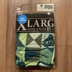 XLARGEニットボクサーパンツ Mサイズ エックスラージ　グリーン×カーキ