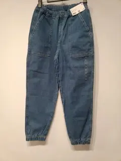 未使用品 UNIQLO キッズ デニムベイカージョガーパンツ 150cm