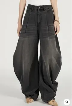 プランクプロジェクト　Drape Denim Pants ブラック　38のサムネイル